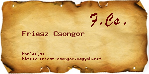 Friesz Csongor névjegykártya