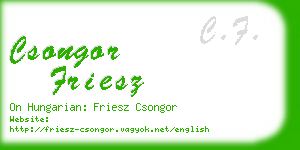 csongor friesz business card